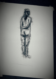 Tekening model naakt